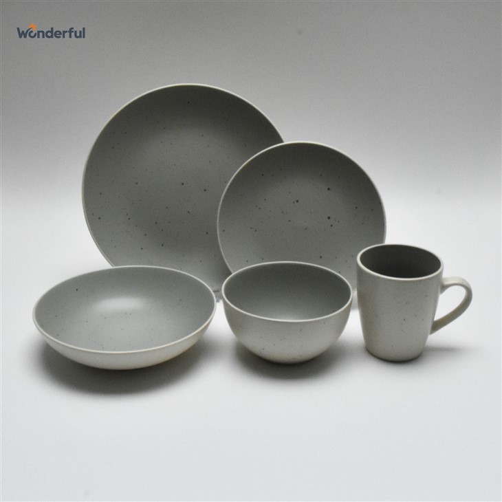 Wonderful Color Glaze & Speckled Ceramic Tableware Set high quality